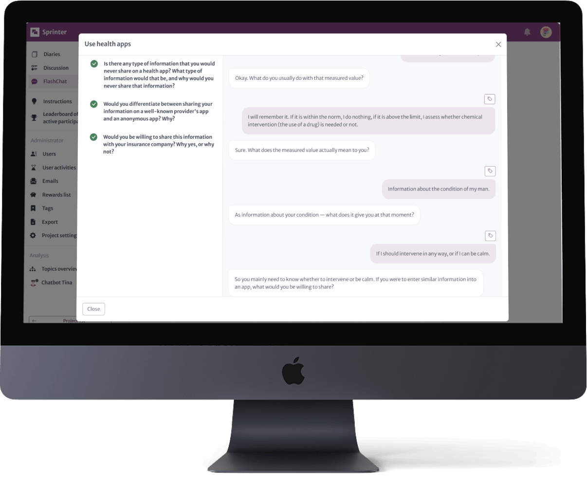 Tina FlashChat preview